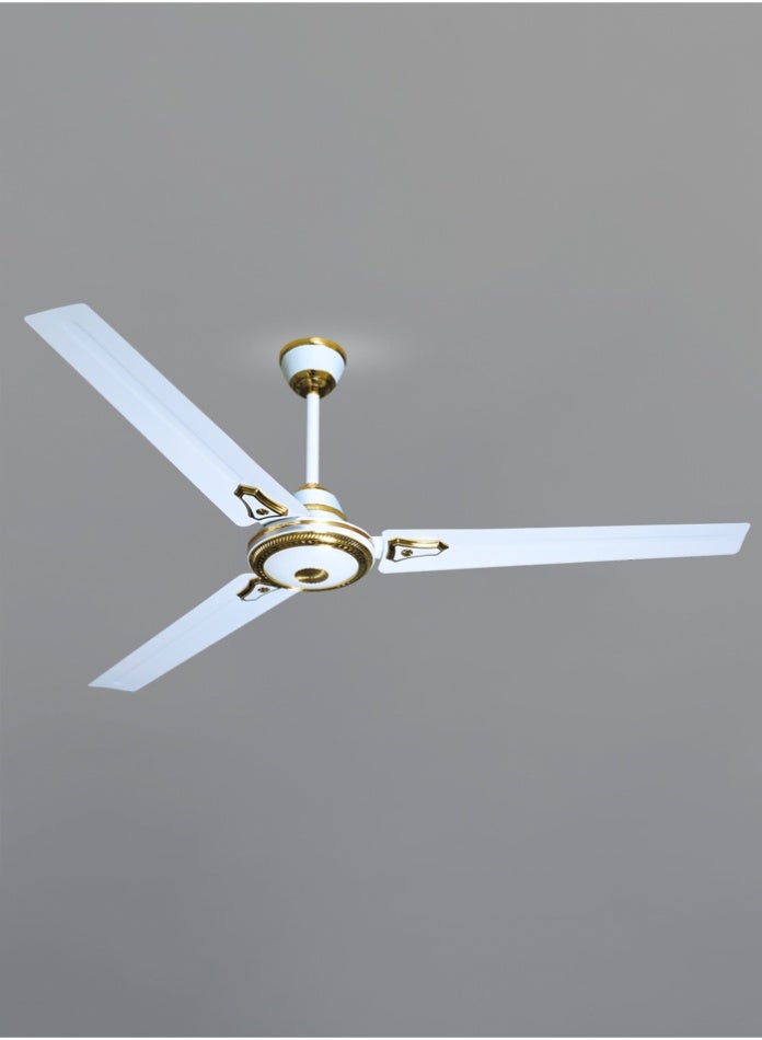 مودي مروحة سقف بيضاء مقاس 56 بوصة بتصميم أنيق - تصميم بثلاث شفرات، محرك قوي بقدرة 65 واط، مروحة تبريد هادئة للغاية للمنزل وغرفة النوم - Image 2